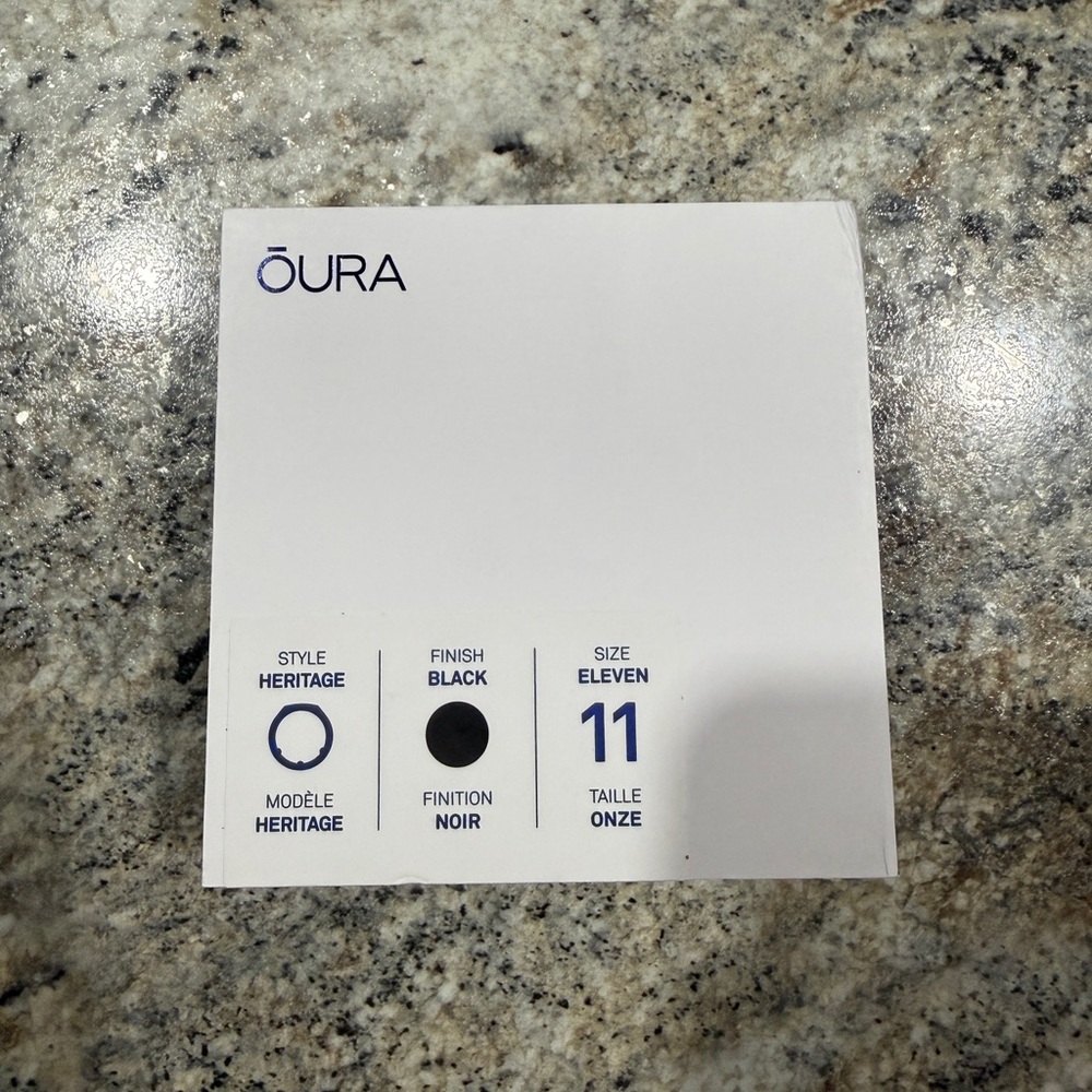 Brand New Oura Ring Gen 3 Heritage – Black Finish, Size 11 - Sealed Box